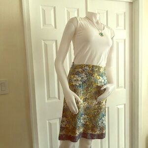 RARE Old Navy Silk Floral Skirt - Sz 1